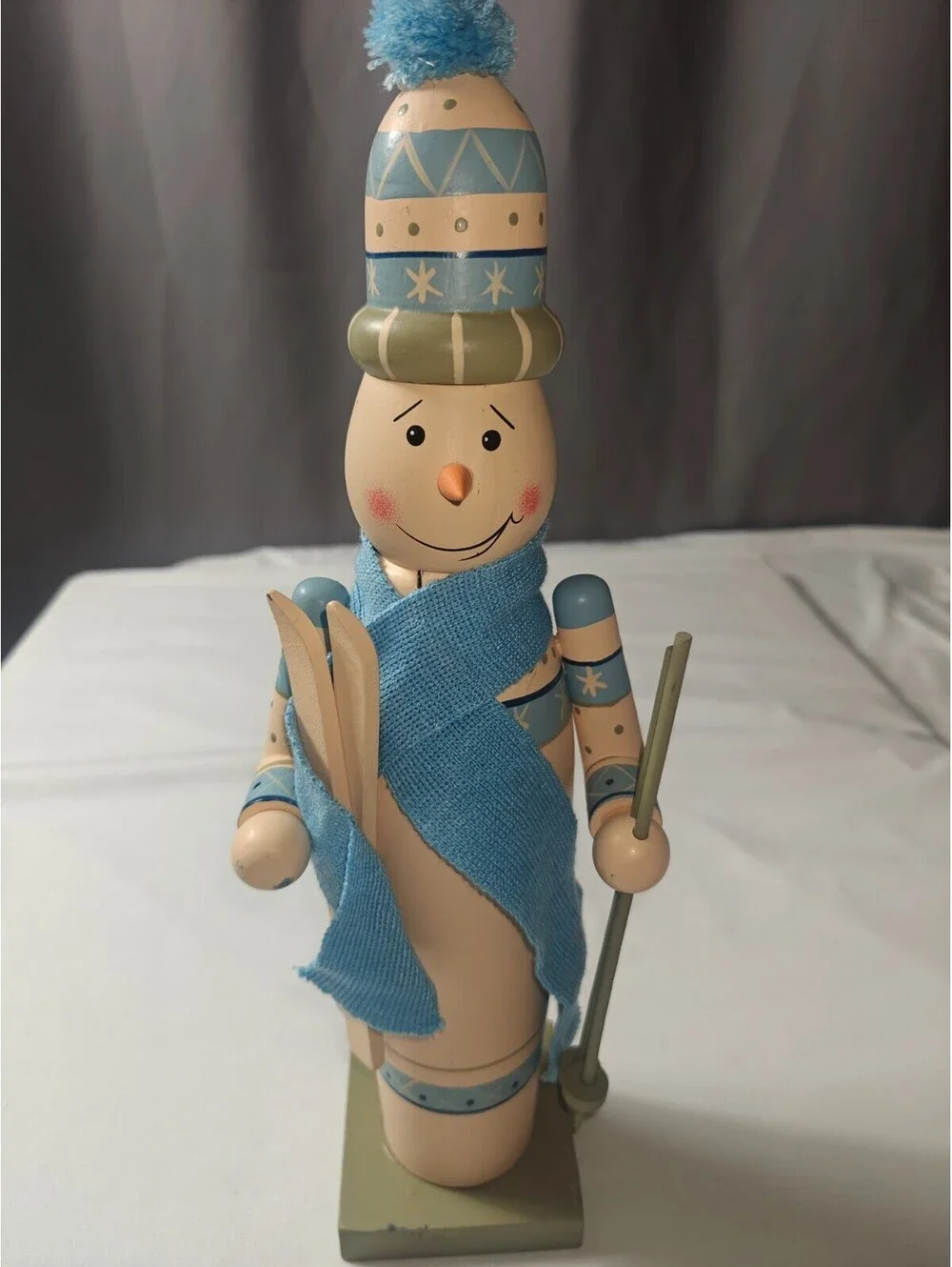 15” Nutcracker Snowman Dressed To Impress In Scarf